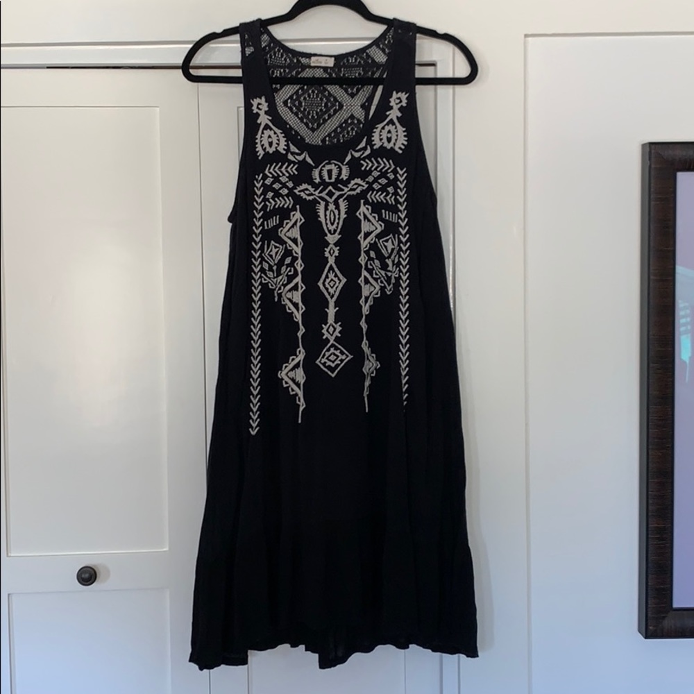 Hollister Black Aztec Print Dress Size Medium